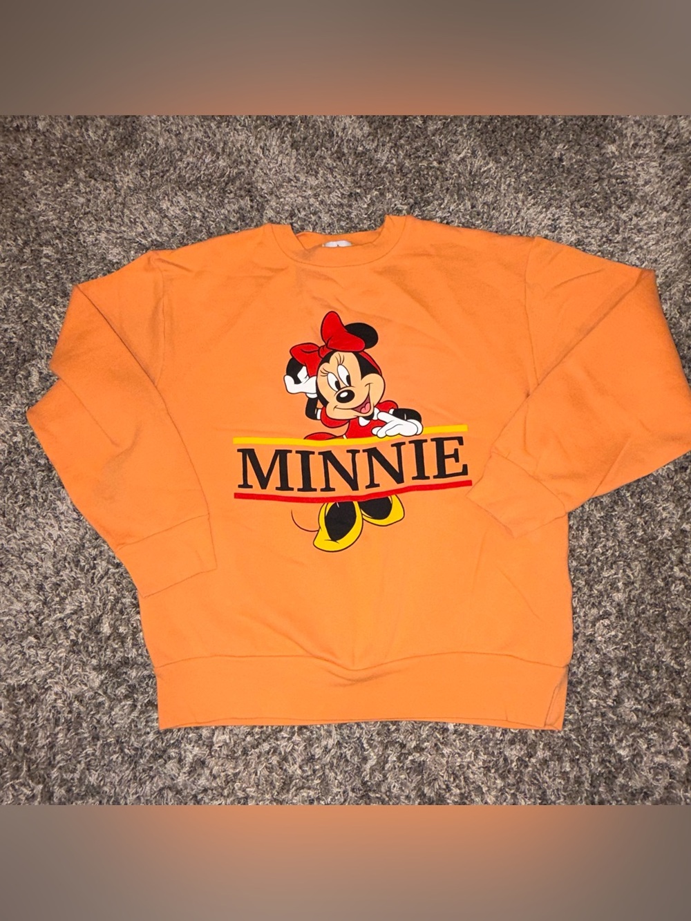 Disneyland Resort orange Minnie Mouse Crewneck sweater XS